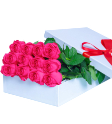 send 12 pink roses in box to philippines