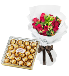 send 12 red roses with ferrero rocher to cebu